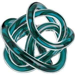 Hand Blown Glass Infinity Knot Sculpture - 4.5 Inch Glass